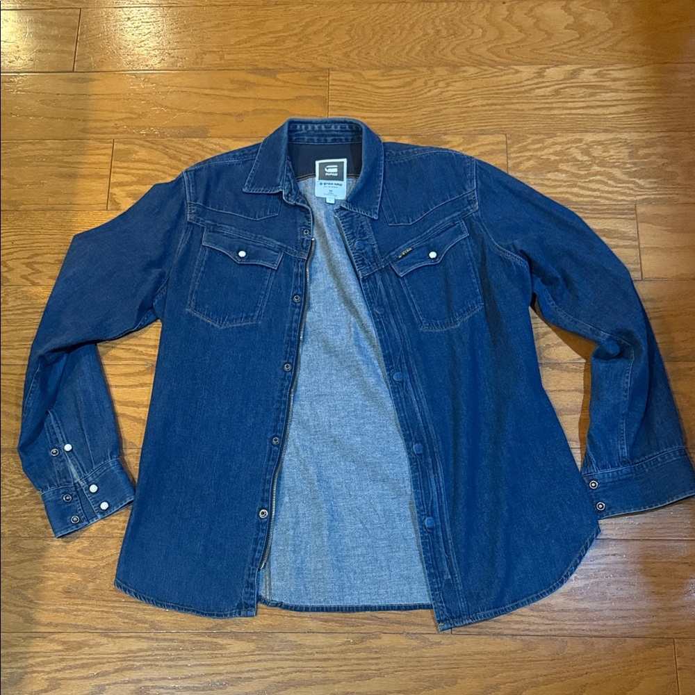 G-Star Raw Sz L Denim Shirt
